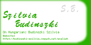 szilvia budinszki business card